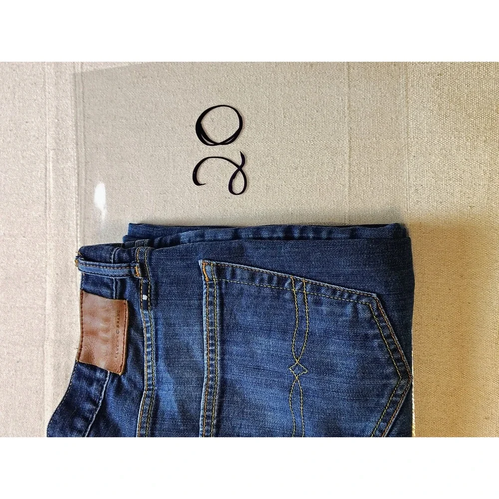 Lucky Brand 410 Athletic Fit Mens Jeans 33x32‎ Dark Wash Blue Denim Stretch 20